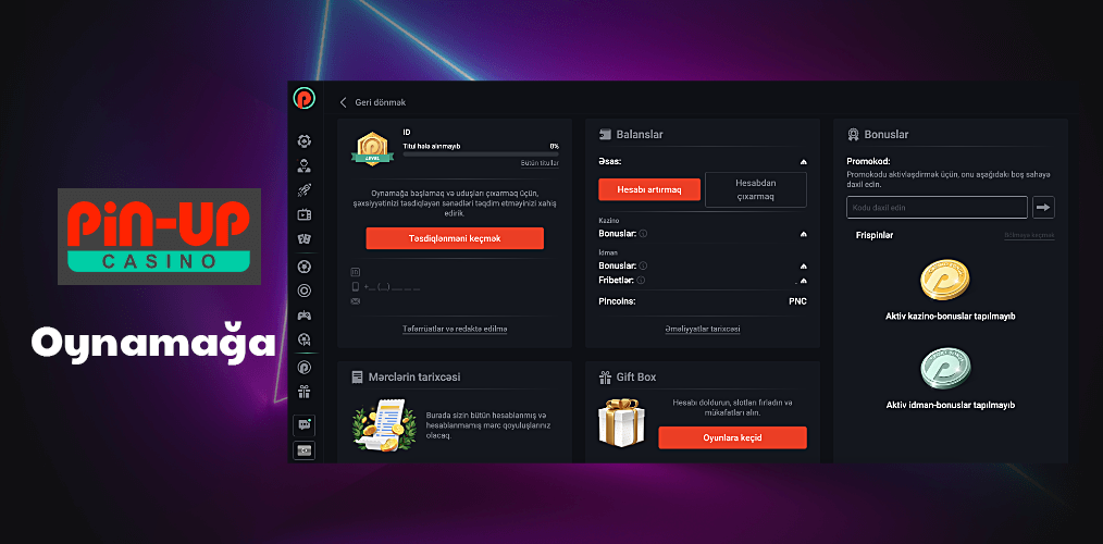 Təlimat Pin Up onlayn kazinosunu necə oynamağa başlamaq olar