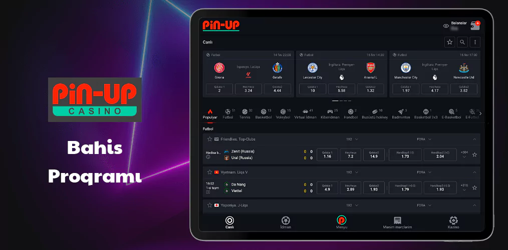 Pin Up Sports Betting App haqqında məlumat