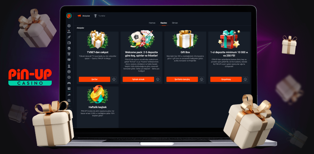 Pin Up Azerbaijan-da Bonuslar və Promosyonlar haqqında məlumat