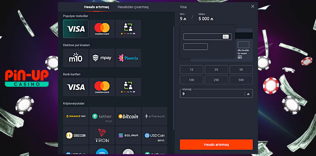 Pin Up Depozit Metodları haqqında məlumat