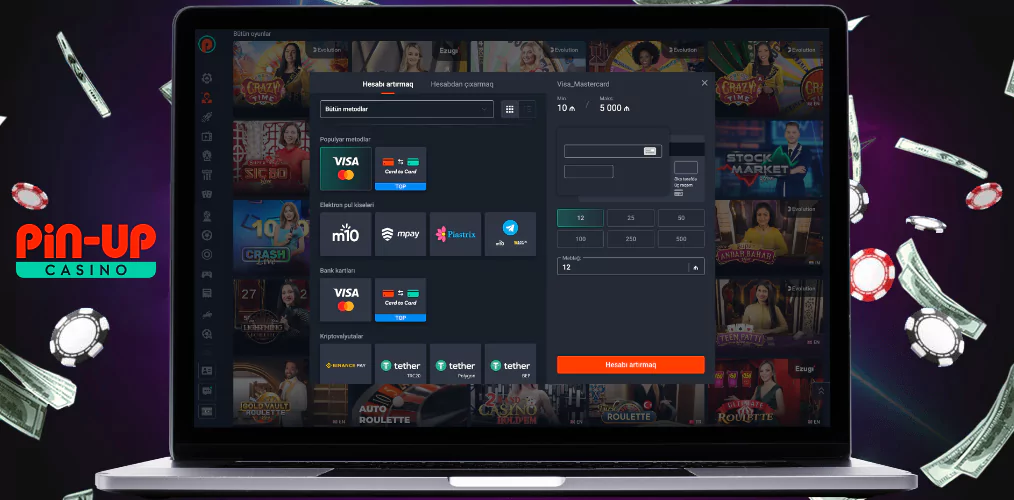 Azərbaycanda Pin Up Casino Depozit və Çıxarma Seçimləri haqqında məlumat
